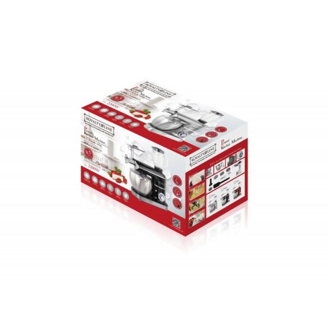 Κουζινομηχανή 3 σε 1 2200 W Χρώματος Μαύρο Royalty Line RL-PKM2200BG Black
