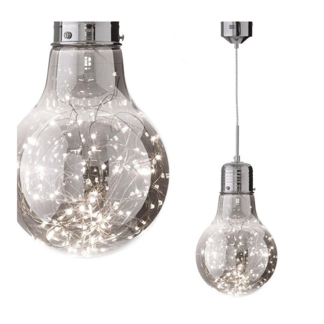 Κρεμαστό Μεταλλικό Φωτιστικό Οροφής LED Crystal 30 cm 8 W Bakaji 02833520