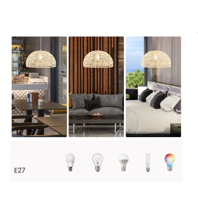 Κρεμαστό Μεταλλικό Φωτιστικό Οροφής E27 40 W Costway EU10089EU-BE