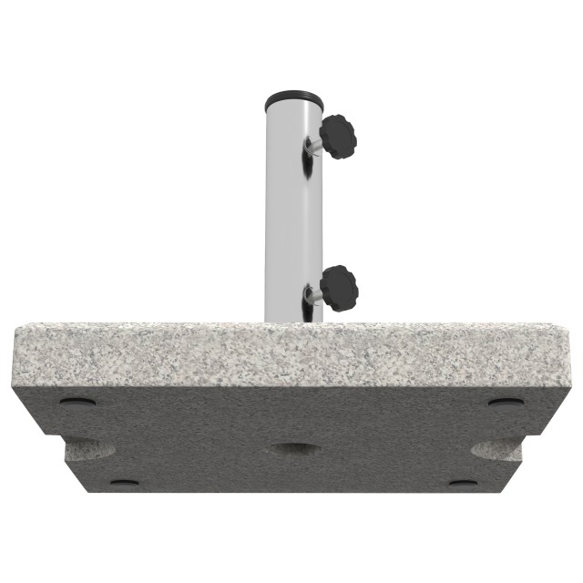 Βάση ομπρέλας Outsunny Garden 25kg για στύλους Ø32mm, Ø38mm και Ø48mm, από γρανίτη και ανοξείδωτο χάλυβα, 38x38x38 cm, γκρι 84D-289V00GY