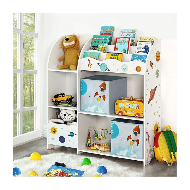 Ξύλινη Παιδική Ραφιέρα 93 x 30 x 100 cm Songmics GKR42WT