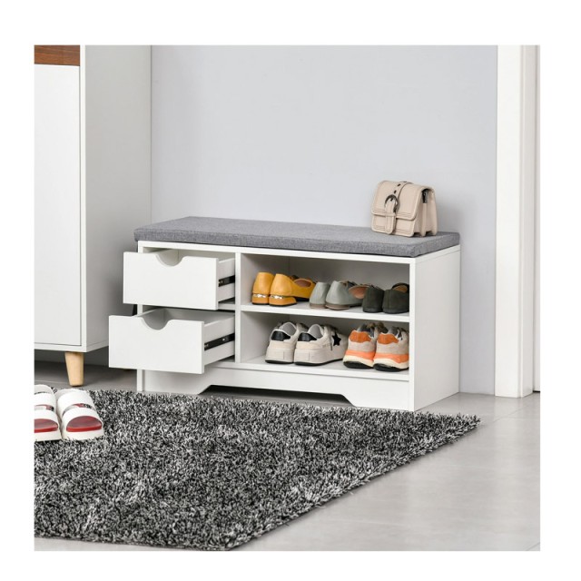 Ξύλινη Παπουτσοθήκη με Κάθισμα 80.5 x 30.5 x 43.5 cm HOMCOM 837-165