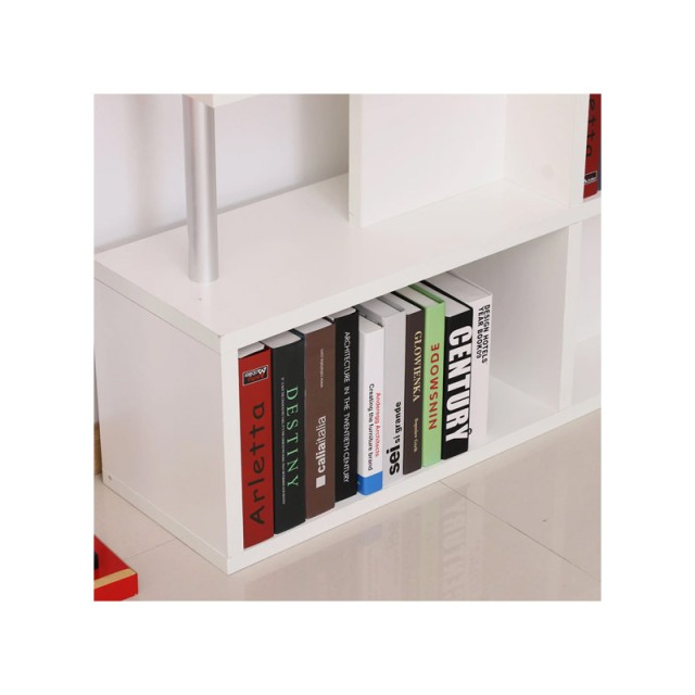 Ξύλινη Βιβλιοθήκη με 5 Επίπεδα 160 x 28.6 x 120 cm Χρώματος Λευκό HOMCOM 833-554WT