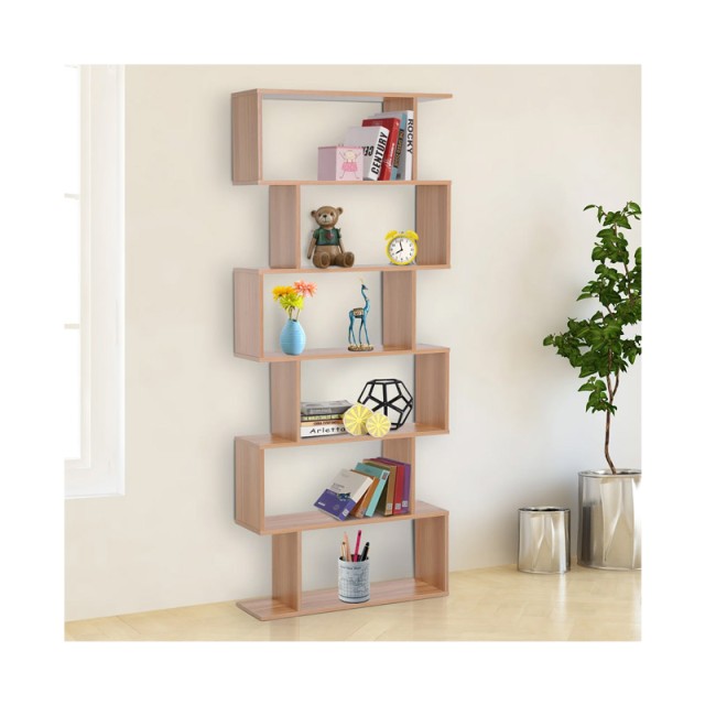 Ξύλινη Βιβλιοθήκη με 6 Ράφια 80 x 23 x 192 cm HOMCOM 833-382BN