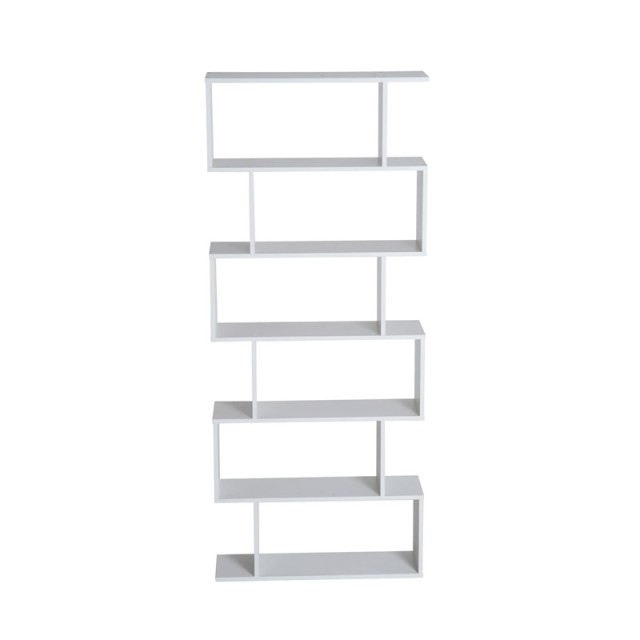 Ξύλινη Βιβλιοθήκη με 6 Ράφια 80 x 23 x 192 cm Χρώματος Λευκό HOMCOM...