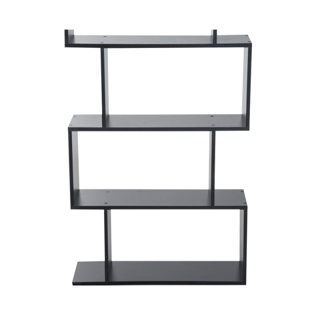 Ξύλινη Βιβλιοθήκη με 6 Ράφια 80 x 23 x 192 cm Χρώματος Μαύρο HOMCOM 833-382BK