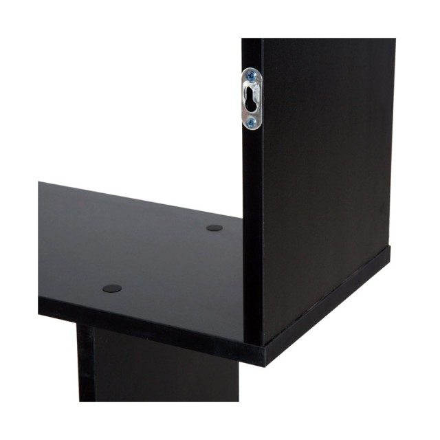 Ξύλινη Βιβλιοθήκη με 6 Ράφια 80 x 23 x 192 cm Χρώματος Μαύρο HOMCOM 833-382BK