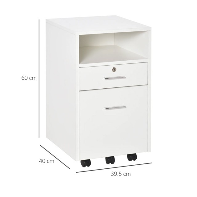 Ξύλινο Έπιπλο Γραφείου με 2 Συρτάρια και 1 Ράφι 39.5 x 40 x 60 cm V... Ξύλινο Έπιπλο Γραφείου με 2 Συρτάρια και 1 Ράφι 39.5 x 40 x 60 cm V...