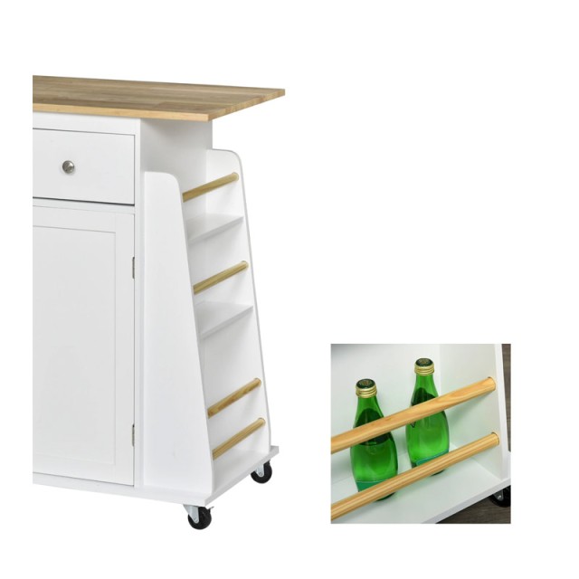 Ξύλινο Τροχήλατο Ντουλάπι Κουζίνας 89 x 45 x 89.5 cm HOMCOM 801-163