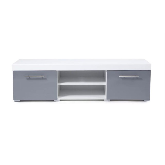 Ξύλινο Έπιπλο Τηλεόρασης 140 x 45 x 39 cm Χρώματος Γκρι Oxford SPM ...
