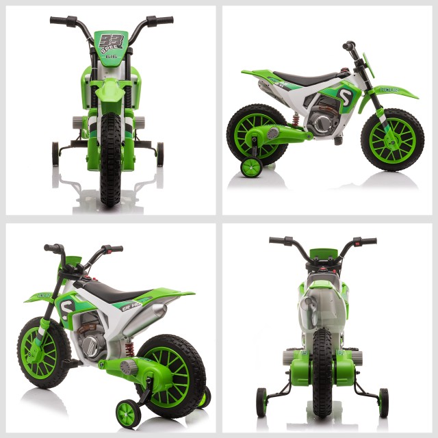 HOMCOM Electric Cross Bike για παιδιά 3-5 ετών - Πράσινο 370-165V90GN