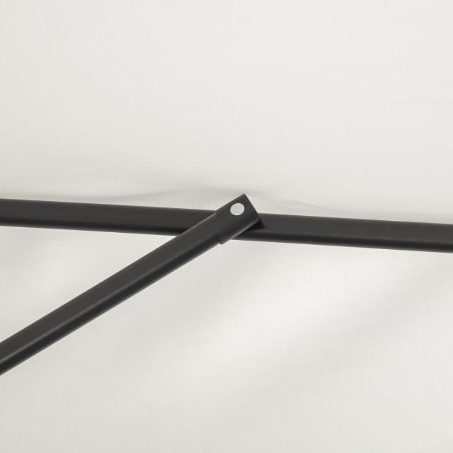 Outsunny Space-Saving Mezzaluna ομπρέλα τοίχου με άνοιγμα μανιβέλας, κρέμα 84D-074CW