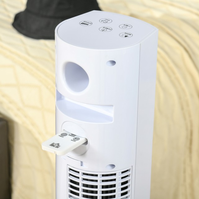 Ανεμιστήρας Tower 45W με 3 λειτουργίες και 3 ταχύτητες με χρονοδιακόπτη 12 ωρών και διαχύτη, 31,5x31,5x96 cm, Λευκό 824-050V90WT