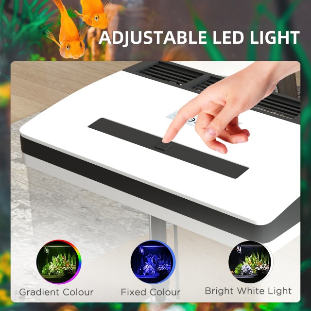 Ενυδρείο 13 lt με LED Φωτισμό & Φίλτρο Βροχής – Γυαλί HD & ABS 29 x...