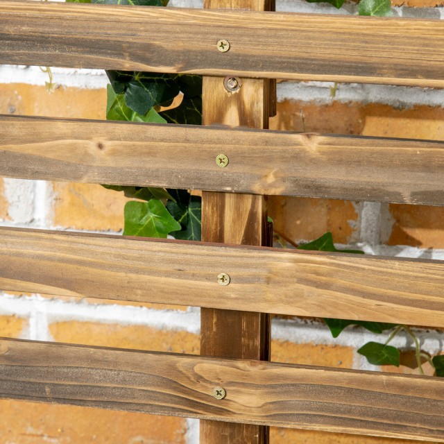 Outsunny Planter με καφασωτό για αναρριχητικά φυτά και ρόδες, σε ξύ... Outsunny Planter με καφασωτό για αναρριχητικά φυτά και ρόδες, σε ξύ...