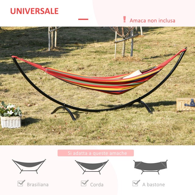 Μεταλλική Βάση Στήριξης Αιώρας 300 x 90 x 100 cm Outsunny 84A-166