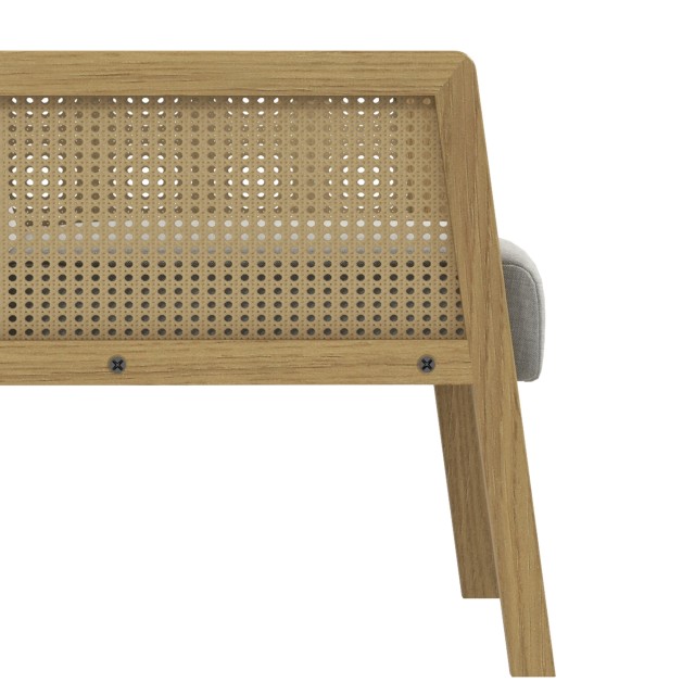 HOMCOM πολυθρόνα σε στυλ Boho για σαλόνι και κρεβατοκάμαρα από πολυεστέρα με ξύλινα υποβραχιόνια, 65,5x72x78 cm, Γκρι 839-816V00LG
