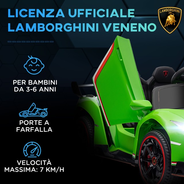 HOMCOM Ηλεκτρικό αυτοκίνητο για παιδιά Lamborghini Veneno 12V με τη...