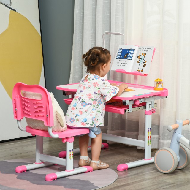Σετ Σχολικό Γραφείο με Καρέκλα 2 τμχ HOMCOM 312-062PK