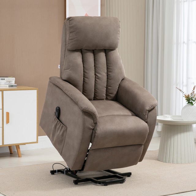 HOMCOM Lift Chair Ανακλινόμενη 150° max με τηλεχειριστήριο και στήρ...