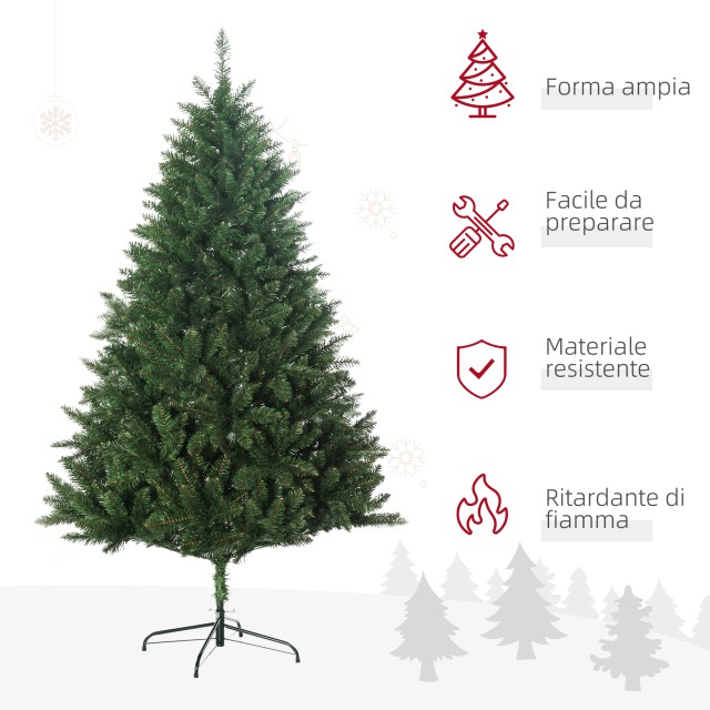 Τεχνητό Χριστουγεννιάτικο Δέντρο 180 cm με 800 Κλαδιά HOMCOM 830-72... Τεχνητό Χριστουγεννιάτικο Δέντρο 180 cm με 800 Κλαδιά HOMCOM 830-72...