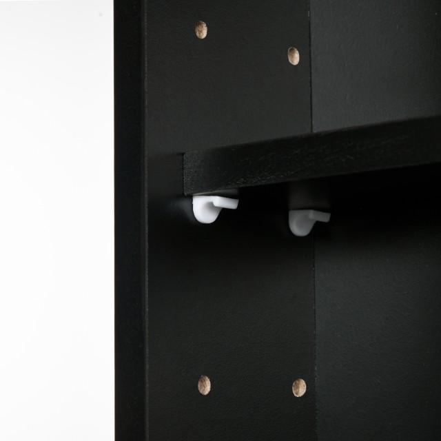 Ντουλάπι τοίχου HOMCOM 5 επιπέδων με ρυθμιζόμενα ράφια, σε γυαλί κα...