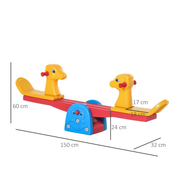 HOMCOM Pivot Swing με αντιολισθητικές λαβές για παιδιά ηλικίας 1-4 ...