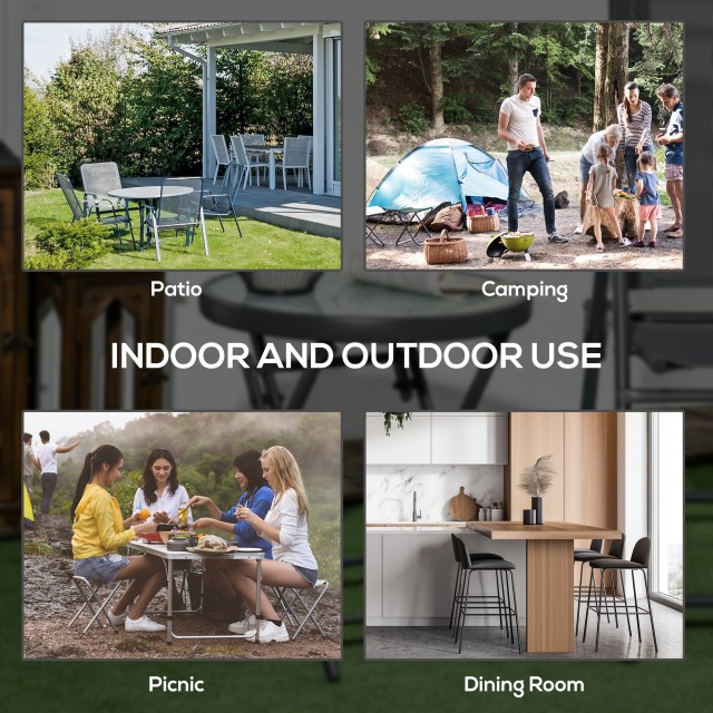 Outsunny Πτυσσόμενο Τραπεζάκι Σαλονιού Κήπου με Μάρμαρο Εφέ Γυάλινη... Outsunny Πτυσσόμενο Τραπεζάκι Σαλονιού Κήπου με Μάρμαρο Εφέ Γυάλινη...