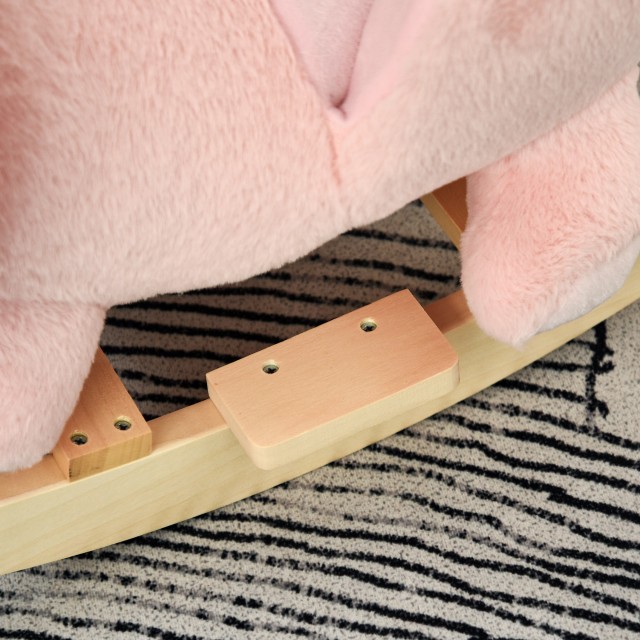 Homcom Rocking Toy in the Shape of a Pink Rabbit για παιδιά 18-36 μηνών 330-112