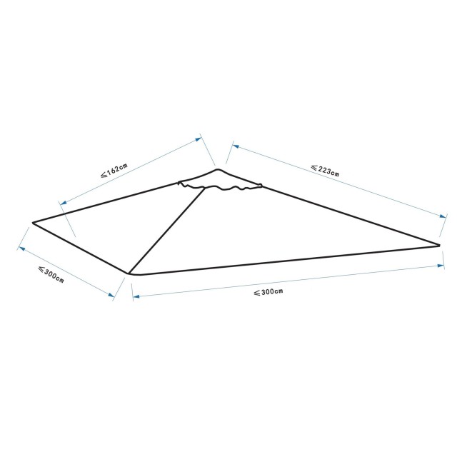 Outsunny Ανταλλακτική οροφής για Gazebo 3x3m σε αδιάβροχο Anti-UV πολυεστέρα, πορτοκαλί 84C-141OG