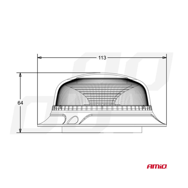 Μαγνητικός LED Φάρος W21m R65 R10 18LED 12 / 24V IP56 AMiO 02925 Μαγνητικός LED Φάρος W21m R65 R10 18LED 12 / 24V IP56 AMiO 02925