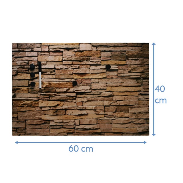Μαγνητικός Πίνακας Ανακοινώσεων Bricks 60 x 40 x 2 cm Bakaji 02839867