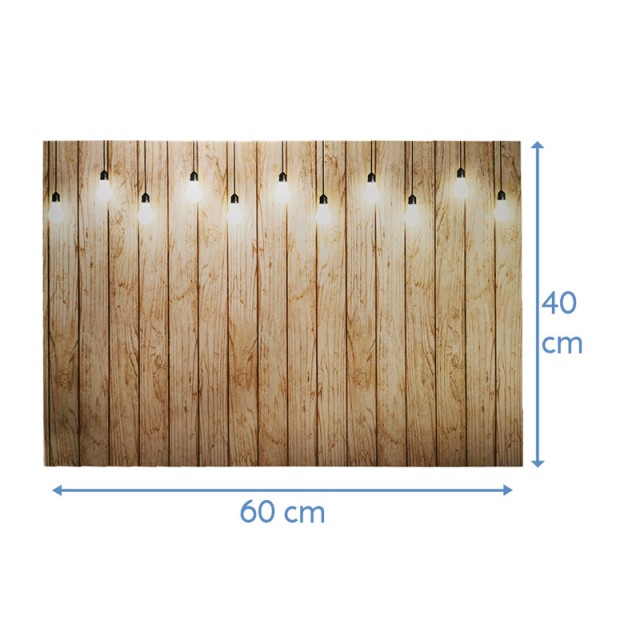 Μαγνητικός Πίνακας Ανακοινώσεων Wood With Lights 60 x 40 x 2 cm Bak...