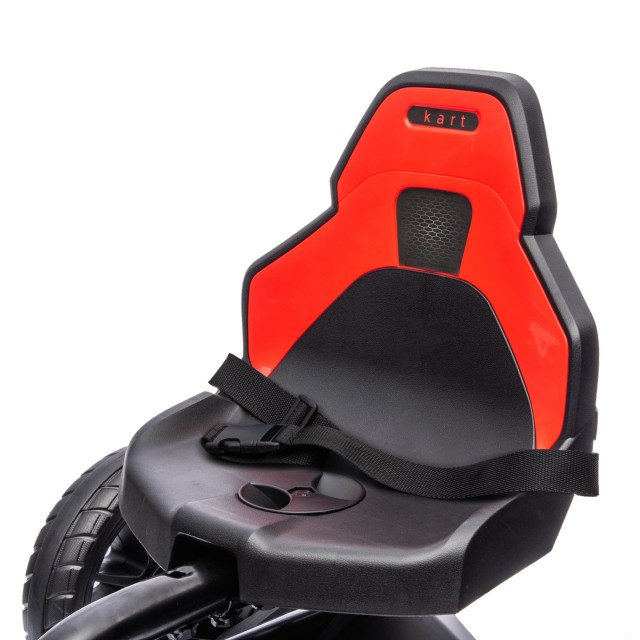 HOMCOM Pedal Go Kart για παιδιά 3-8 ετών με ρυθμιζόμενο κάθισμα και τροχούς EVA, 100x58x58,5 cm, κόκκινο μαύρο 370-286V00RD