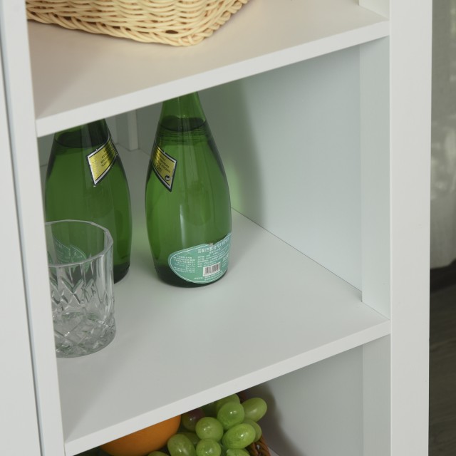 Τρόλεϊ κουζίνας Homcom που εξοικονομεί χώρο σε λευκό ξύλο MDF με 1 ... Τρόλεϊ κουζίνας Homcom που εξοικονομεί χώρο σε λευκό ξύλο MDF με 1 ...