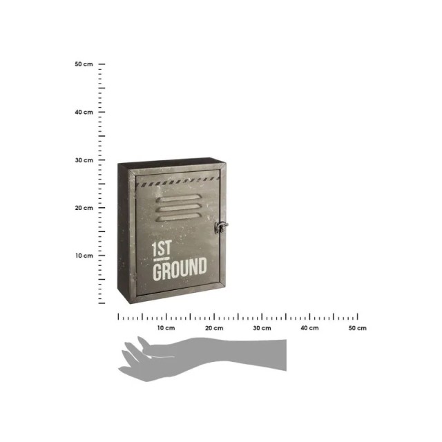 Μεταλλική Κλειδοθήκη Τοίχου 6 Θέσεων 23.5 x 9 x 30 cm Χρώματος Γκρι Atmosphera 141187-Grey