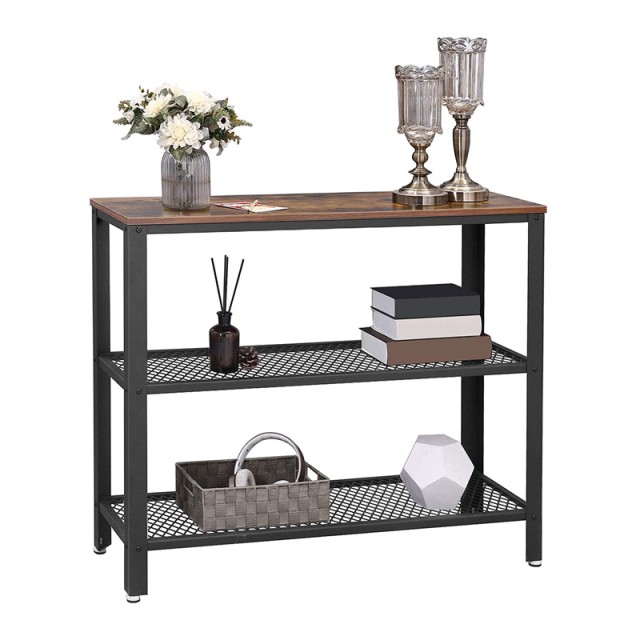 Μεταλλική Κονσόλα με 2 Ράφια 101.5 x 35 x 80 cm VASAGLE LNT81BX