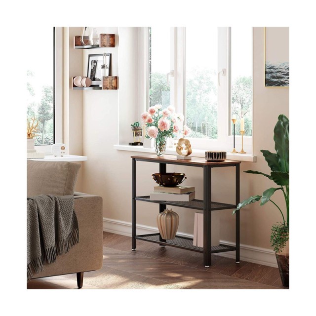 Μεταλλική Κονσόλα με 2 Ράφια 101.5 x 35 x 80 cm VASAGLE LNT81BX