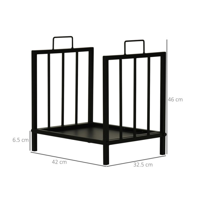 Μεταλλική Ξυλιέρα Τζακιού 42 x 32.5 x 46 cm Outsunny 842-209