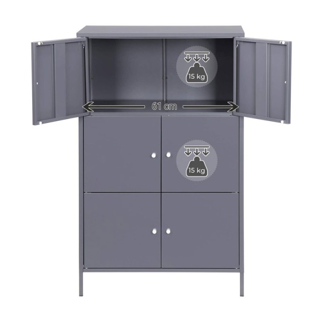 Μεταλλική Ντουλάπα Γραφείου 65 x 36 x 105.2 cm Songmics OMC06GB