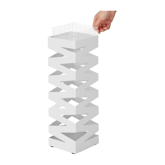 Μεταλλική Ομπρελοθήκη 15.5 x 15.5 x 49 cm Χρώματος Λευκό Songmics LUC16W