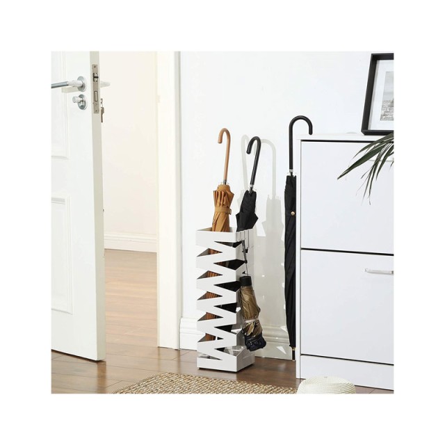 Μεταλλική Ομπρελοθήκη 15.5 x 15.5 x 49 cm Χρώματος Λευκό Songmics LUC16W
