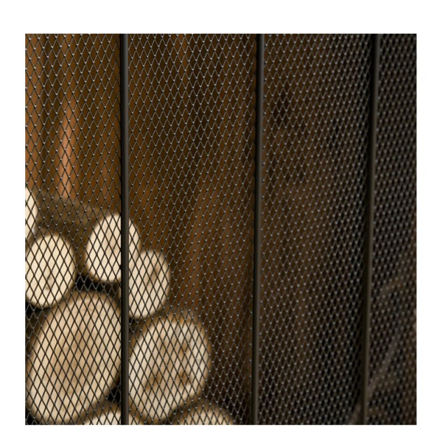 Μεταλλική Σίτα Τζακιού Τρίφυλλη 105 x 1.6 x 80.5 cm HOMCOM 820-231