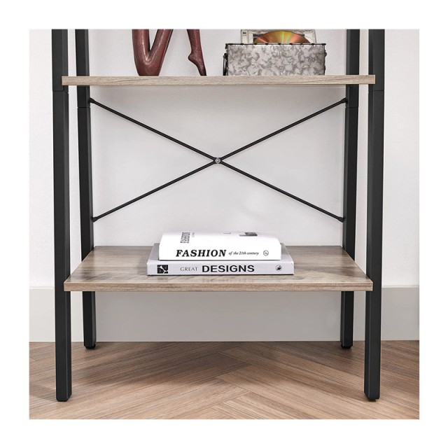 Μεταλλική Βιβλιοθήκη με 4 Ράφια 56 x 34 x 137.5 cm Χρώματος Γκρι VASAGLE LLS44MB