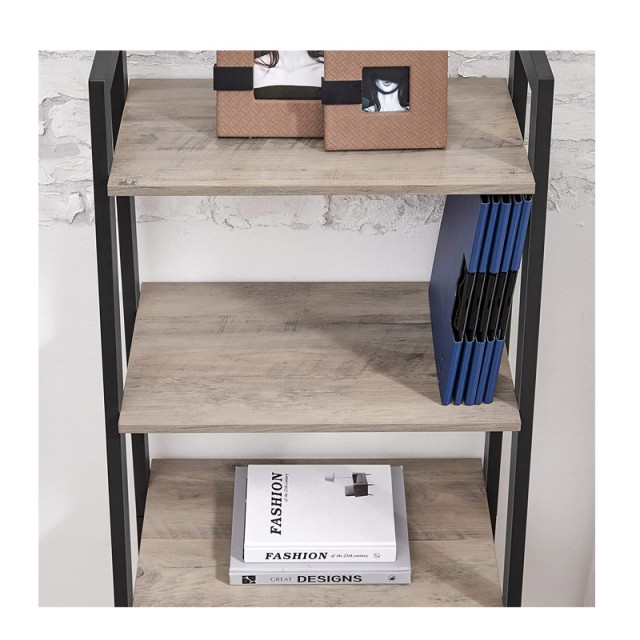 Μεταλλική Βιβλιοθήκη με 4 Ράφια 56 x 34 x 137.5 cm Χρώματος Γκρι VASAGLE LLS44MB