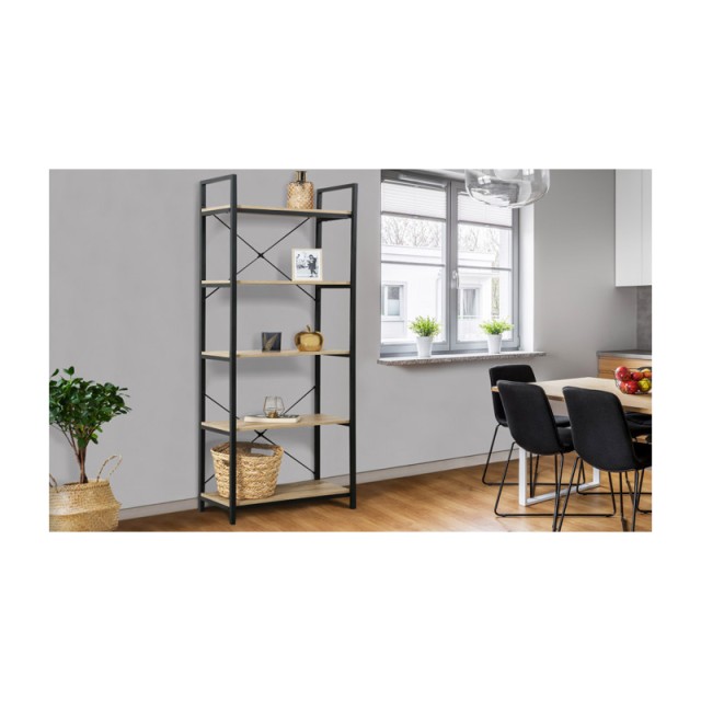 Μεταλλική Βιβλιοθήκη με 5 Ράφια 60 x 30 x 170 cm Idomya 30080263