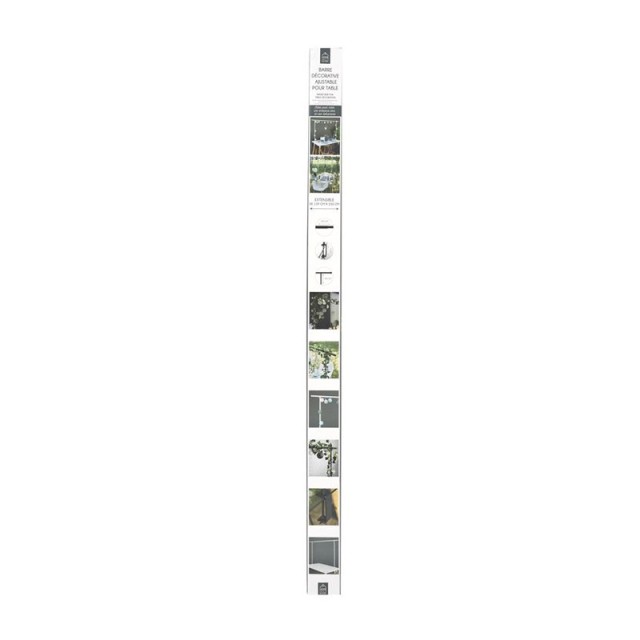 Μεταλλική Μπάρα Διακόσμησης Τραπεζιού 250 x 4 x 90 cm Χρώματος Λευκ...
