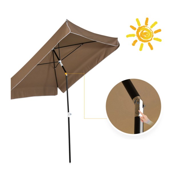 Μεταλλική Ομπρέλα Δαπέδου 200 x 200 cm Outsunny 84D-093CF