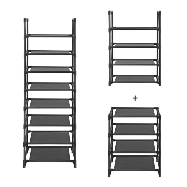 Μεταλλική Παπουτσοθήκη με 8 Ράφια 28 x 46 x 145 cm Songmics LSR24BK