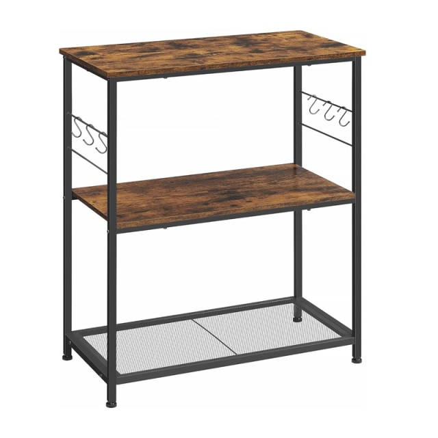 Μεταλλική Ραφιέρα Κουζίνας με 3 Ράφια 80 x 40 x 90 cm VASAGLE KKI002B01